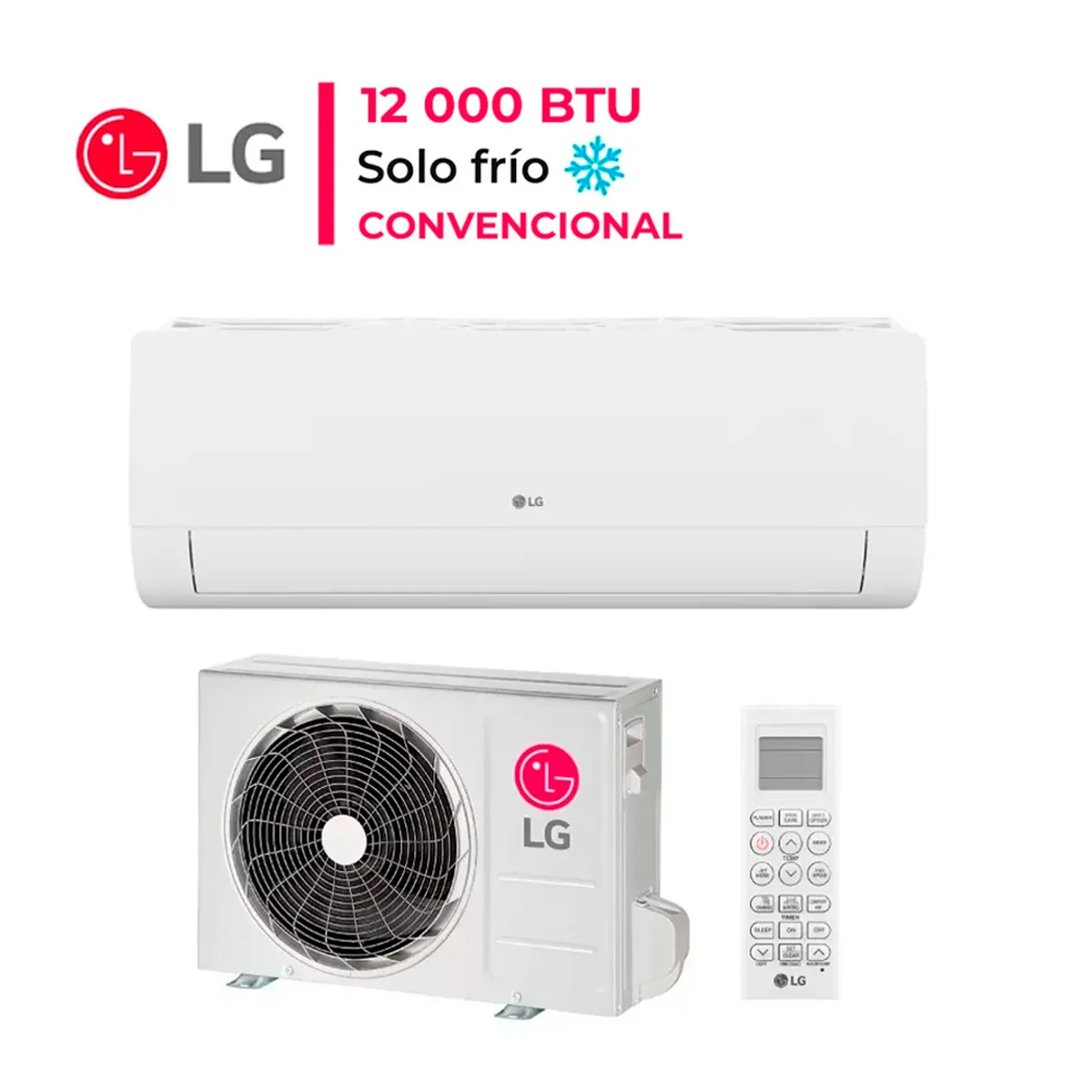 LG - Aire Acondicionado LG Split 12000 BtuH Convencional Frío Solo