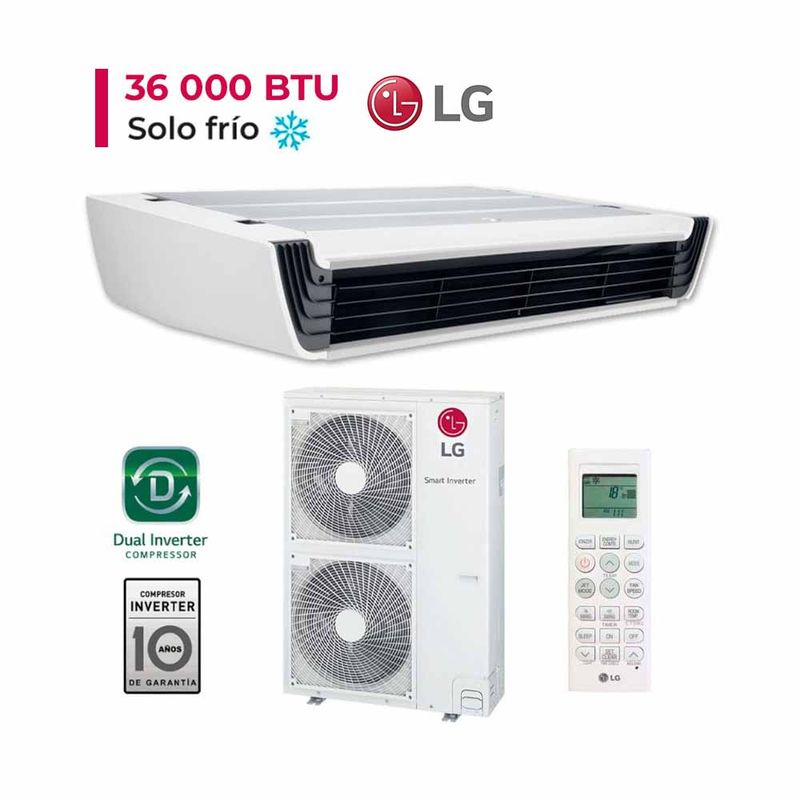 LG - Aire Acondicionado LG Techo 36000 Btu Dual Inverter Frío Solo