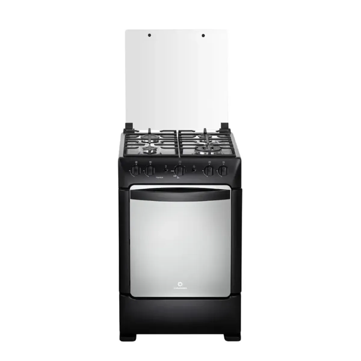 INDURAMA - Cocina de pie de 4 Quemadores Negro Indurama POMPEYA ZAFIRO