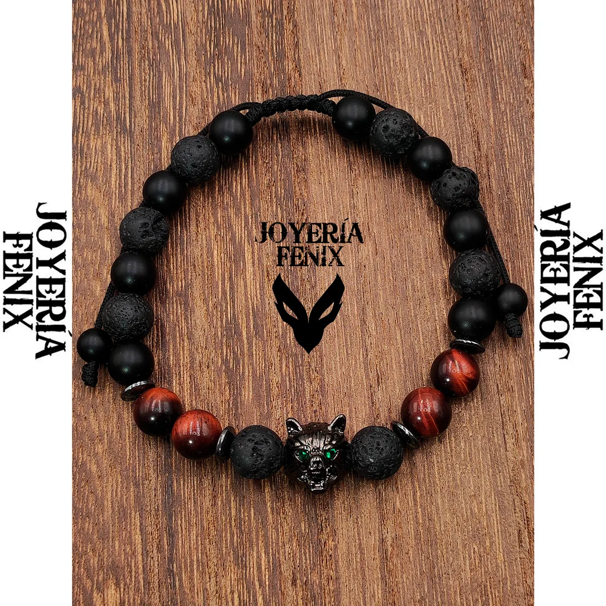 JOYERIA FENIX - Pulsera Piedra Natural Lobo Zircón - Joyería Fenix