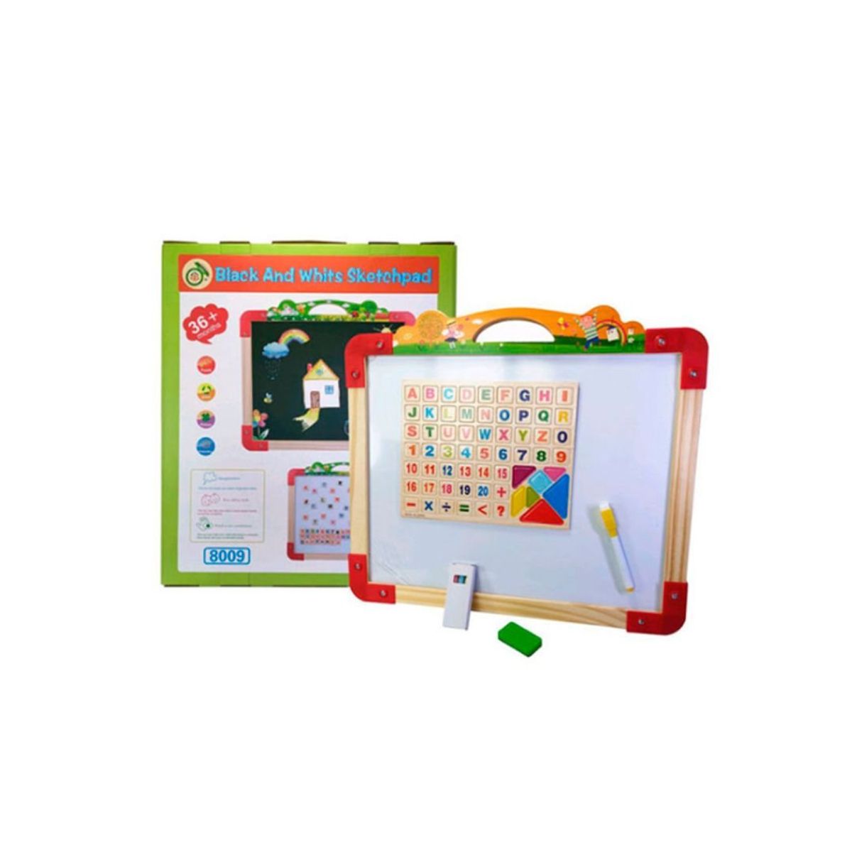 GENERICO - Pizarra Educativa Con Numeros Y Letras Magneticas