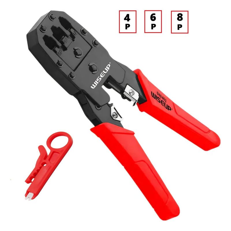 GENERICO - Alicate Crimping Ponchador Profesional RJ45 RJ11 RJ12 WISEUP