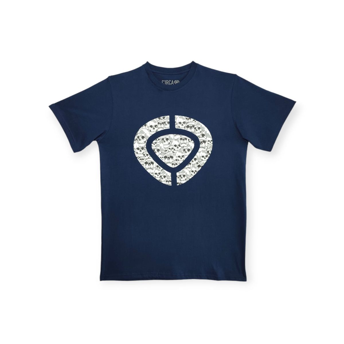C1RCA - POLO  ICON SKULL MANGA CORTA PARA HOMBRE-AZUL