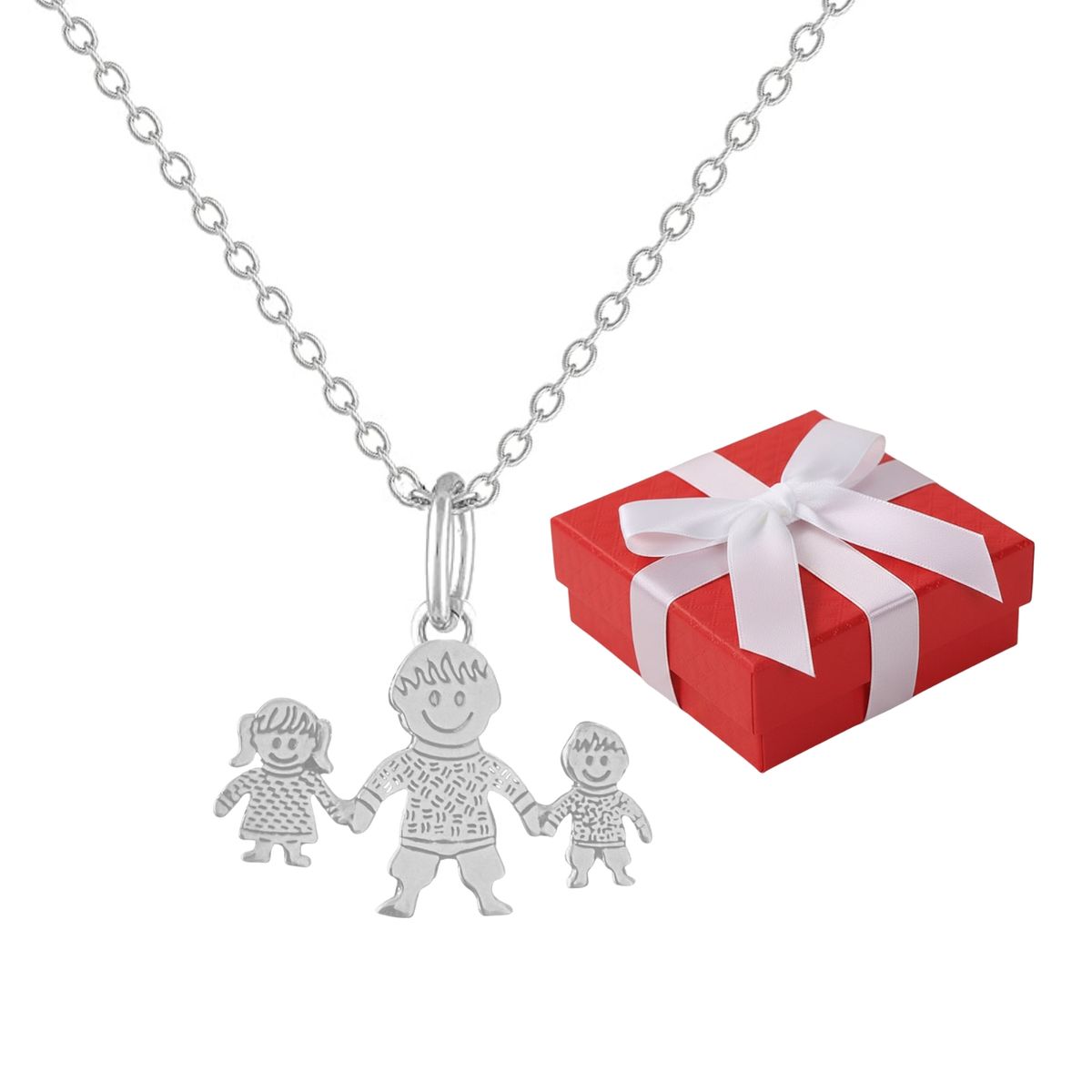 GENERICO - Collar Papá Hija Hijo Regalo Día Del Padre Joya Plata