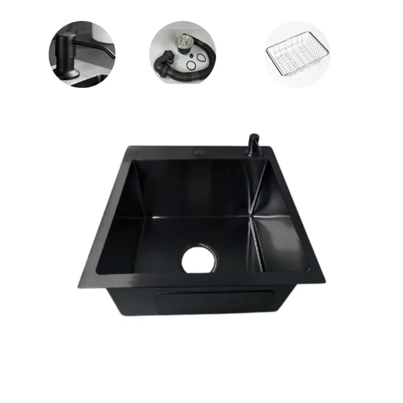 FRATELLI - LAVADERO DE COCINA ACERO INOXIDABLE NEGRO PRM-4545B