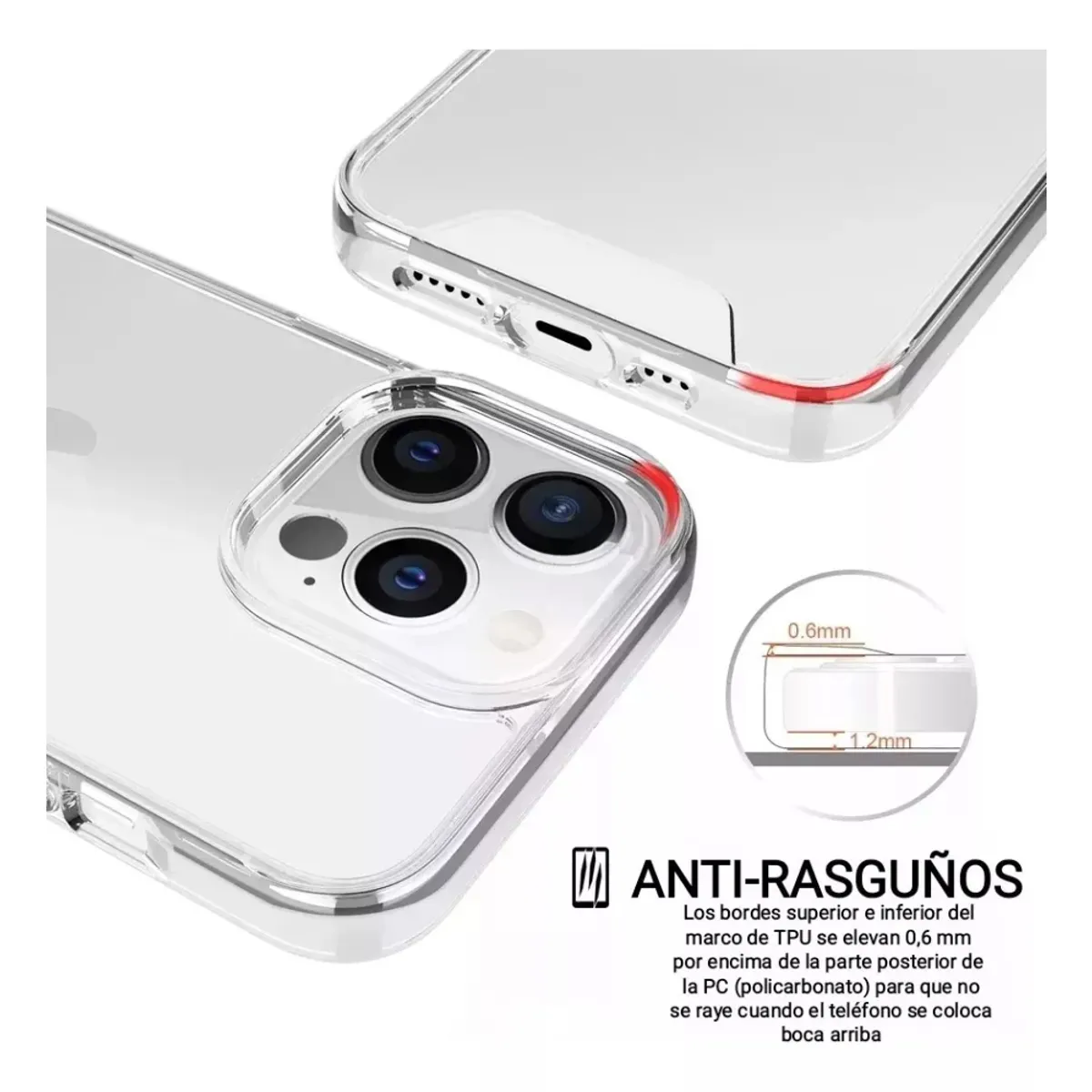 SPACE - CASE PARA IPHONE 16 PRO FUNDA ANTICAIDA TRANSPARENTE