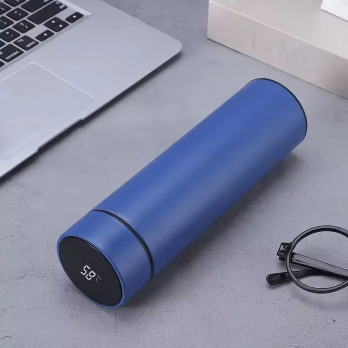 GENERICO - TERMO INTELIGENTE CON SENSOR DE TEMPERATURA - AZUL OSCURO