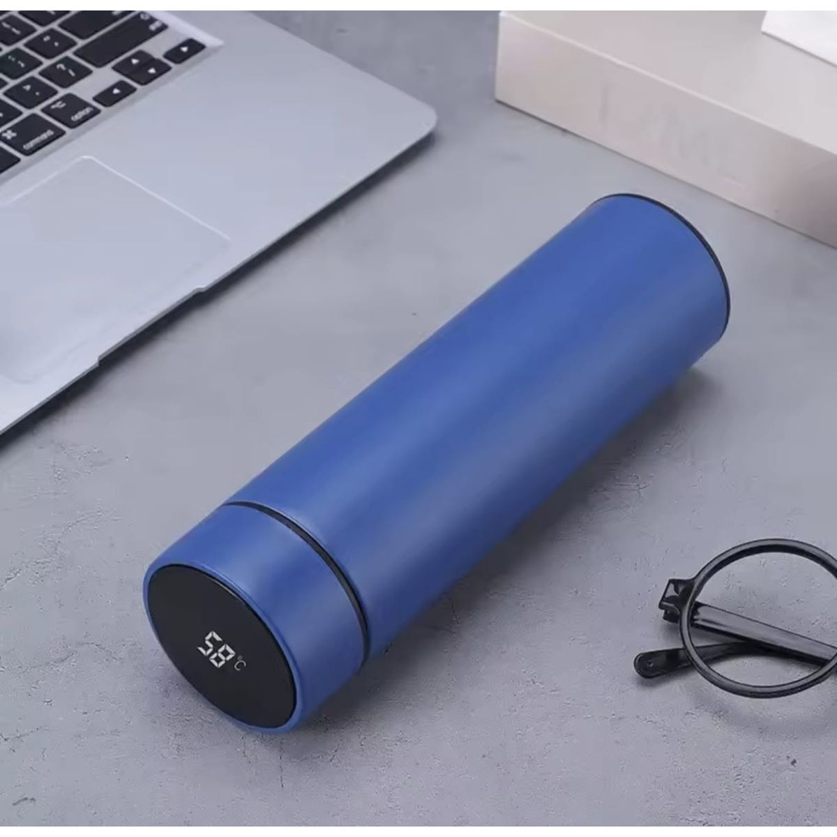 GENERICO - TERMO INTELIGENTE CON SENSOR DE TEMPERATURA - AZUL OSCURO