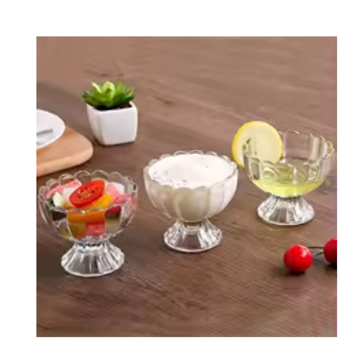 GENERICO - SET DE COPAS DE POSTRES X 6 UNIDADES PREMIUM