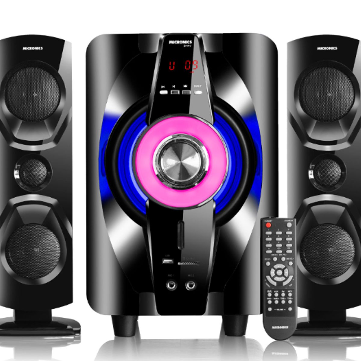 MICRONICS - Sistema De Audio SHELBY MIC S7011BT RITMIC LED KTV FM SD+USB MICRONICS