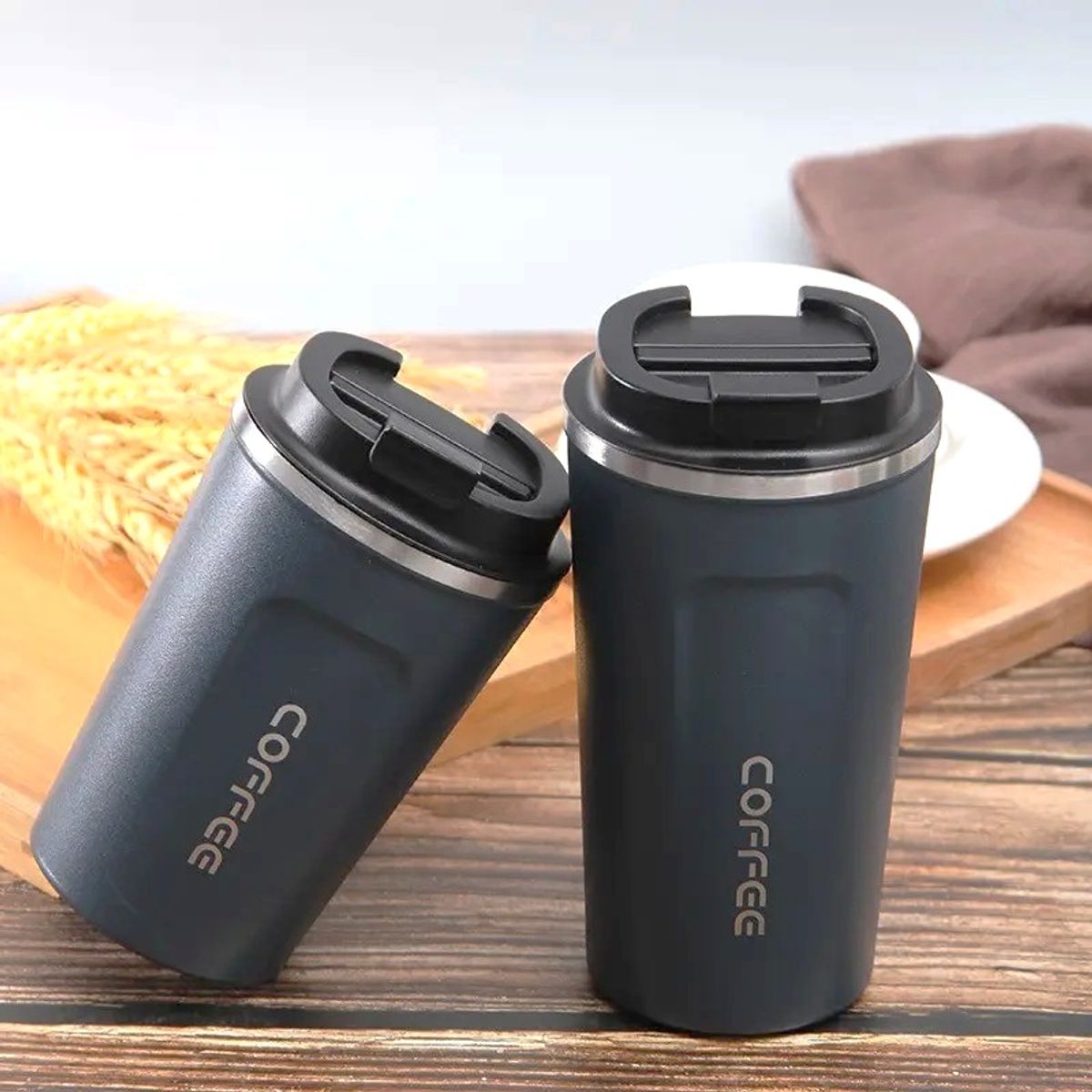 GENERICO - VASO CAFE CON SENSOR DE TEMPERATURA - PLOMO