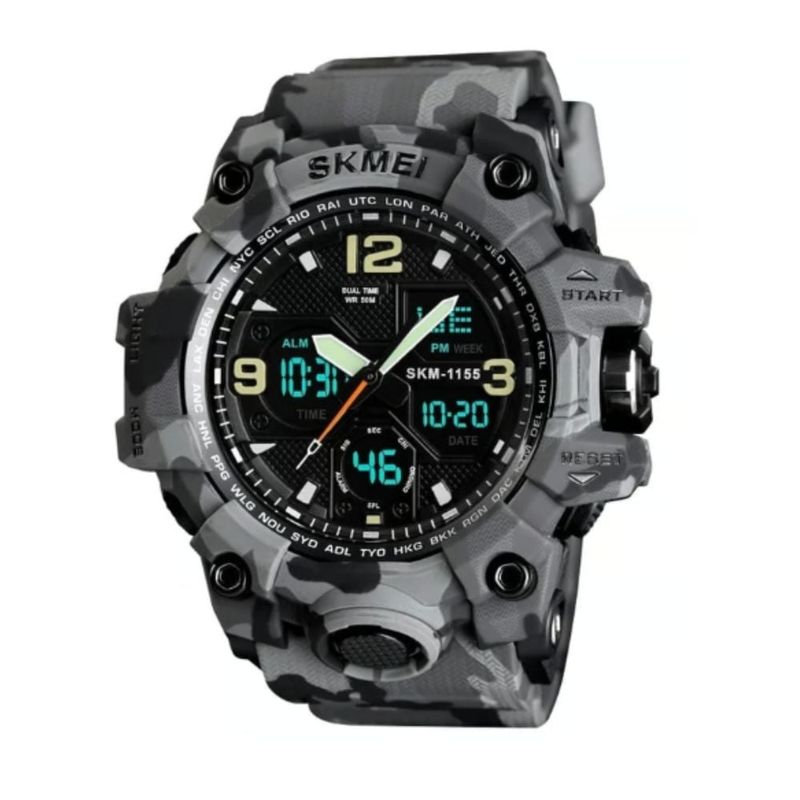 SKMEI - Reloj Skmei 1155 Dual Time 5 Atm Camu