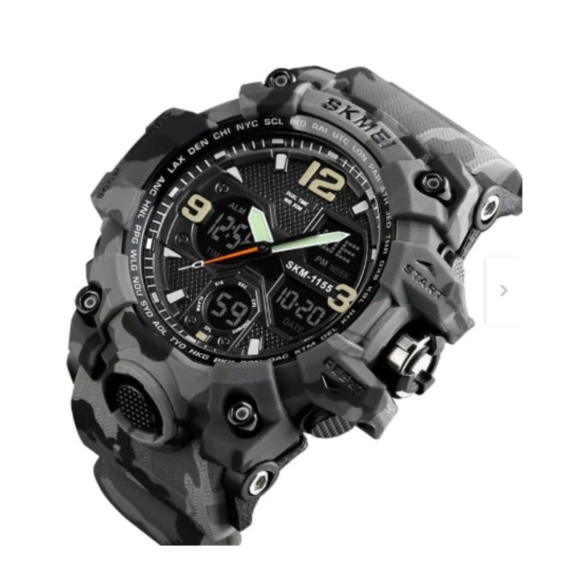 SKMEI - Reloj Skmei 1155 Dual Time 5 Atm Camu