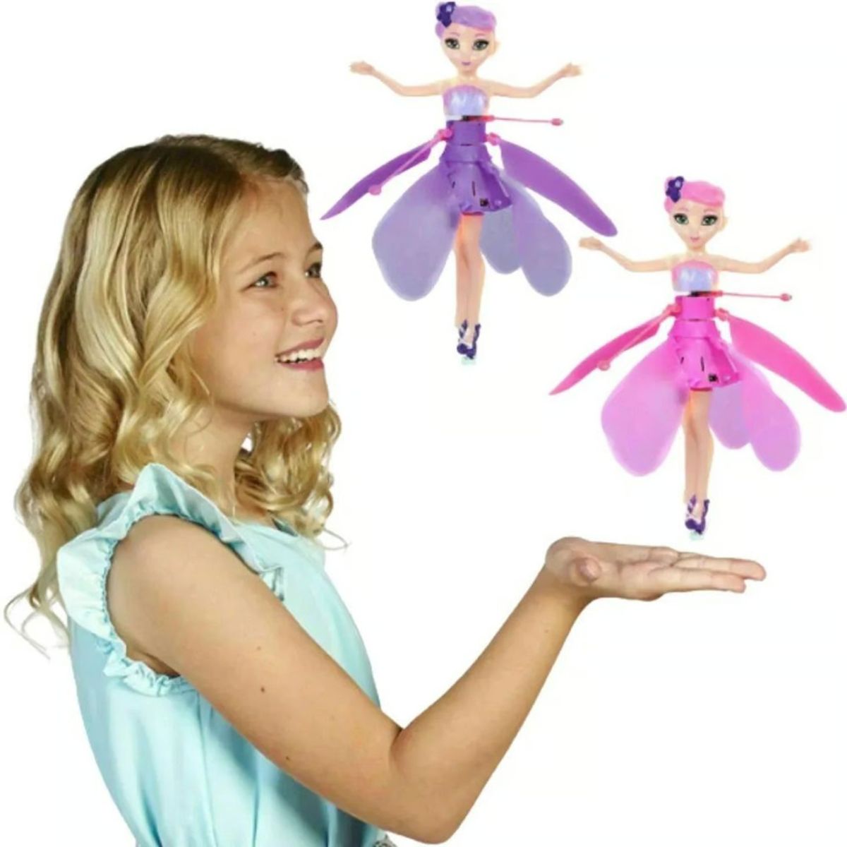 GENERICO - Muñeca Hada Voladora con Sensor y Carga USB