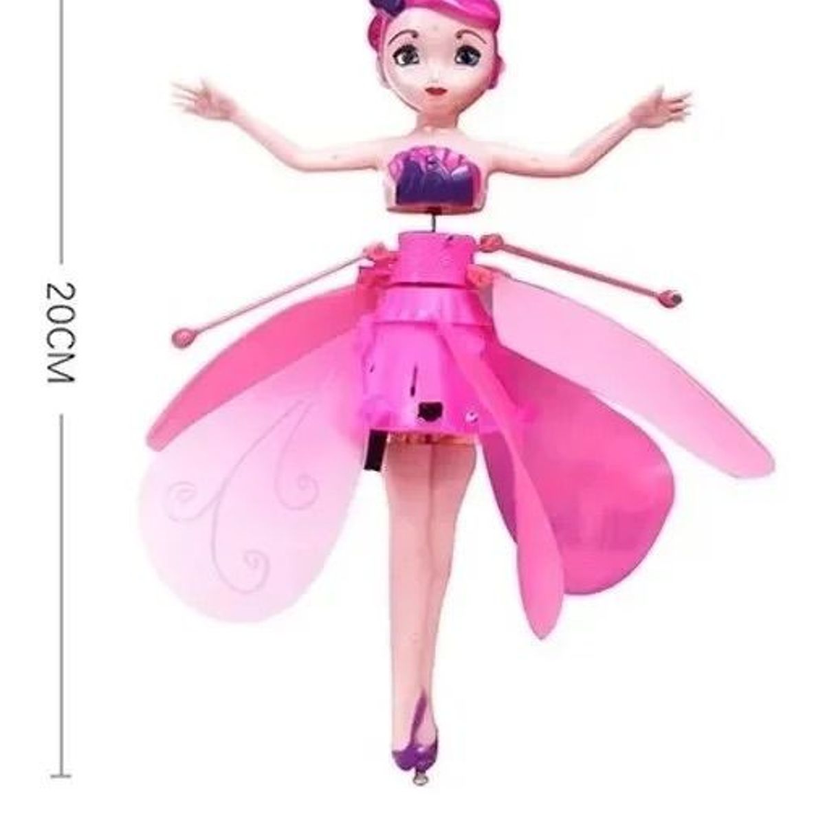 GENERICO - Muñeca Hada Voladora con Sensor y Carga USB