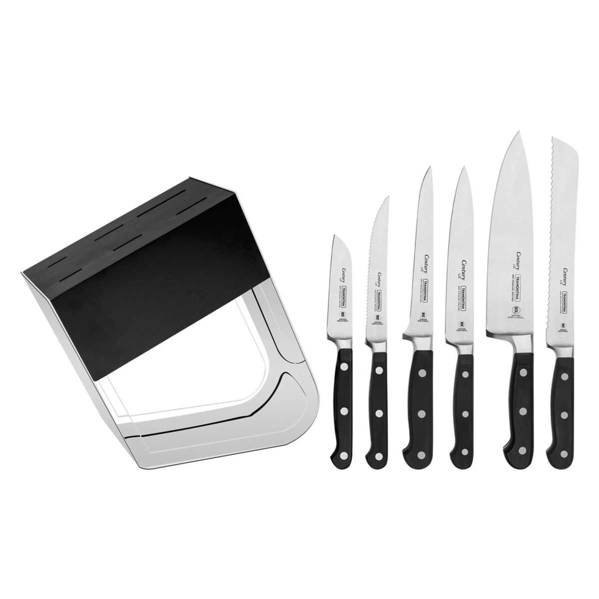 TRAMONTINA - Juego de Cuchillos Tramontina Century con Láminas en Acero Inoxidable