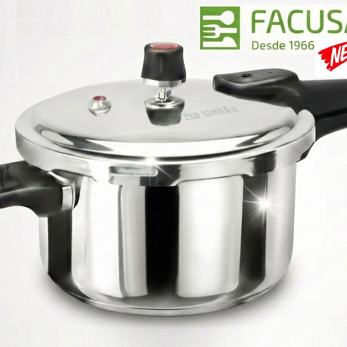 FACUSA - Olla a presión 5 Litros Acero Inoxidable Facusa