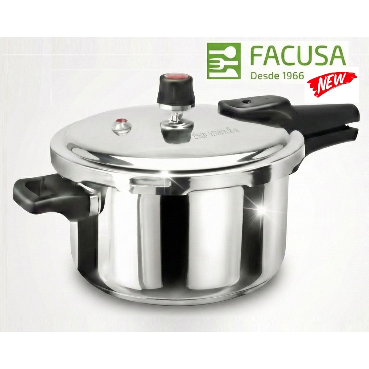 FACUSA - Olla a presión 5 Litros Acero Inoxidable Facusa