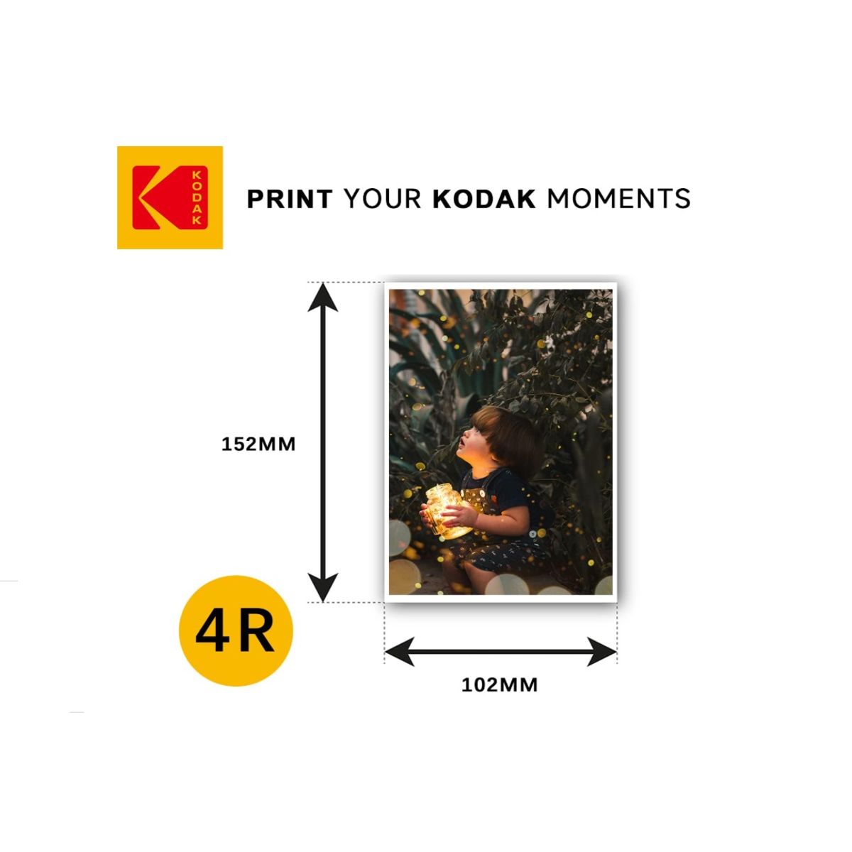 KODAK - Papel Fotográfico Alto Brillo 4R Kodak 270gr 10x15cm x 100uds