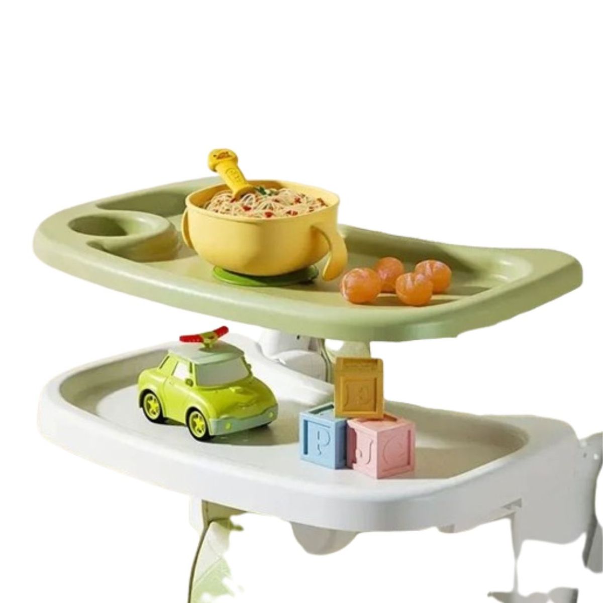 GENERICO - Silla de comer negro/verde multi altura hasta 50 kilos multifuncional