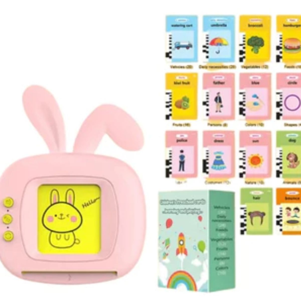 GENERICO - Juguete Lector de tarjetas didácticas inglés y español