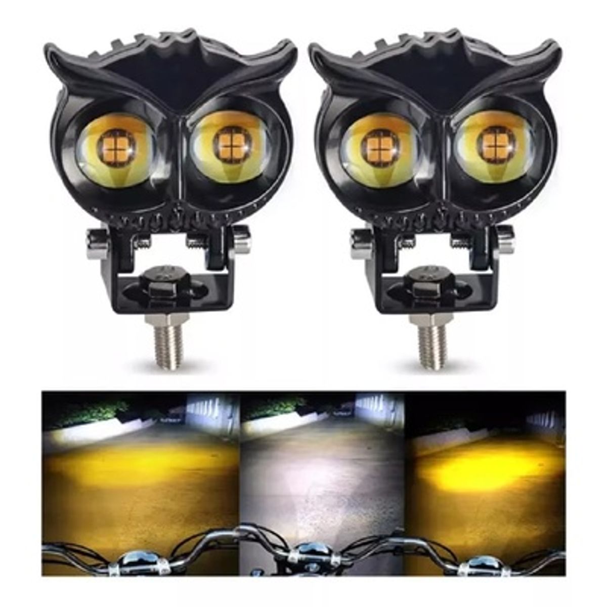 GENERICO - Faro Auxiliar Hannzo 2 Piezas Led Neblinero Búho