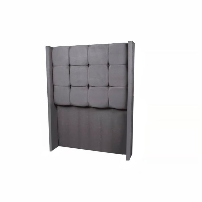 MUEBLES MACRUMO - Cabecera Alta Atenas Queen - Color Gris Claro