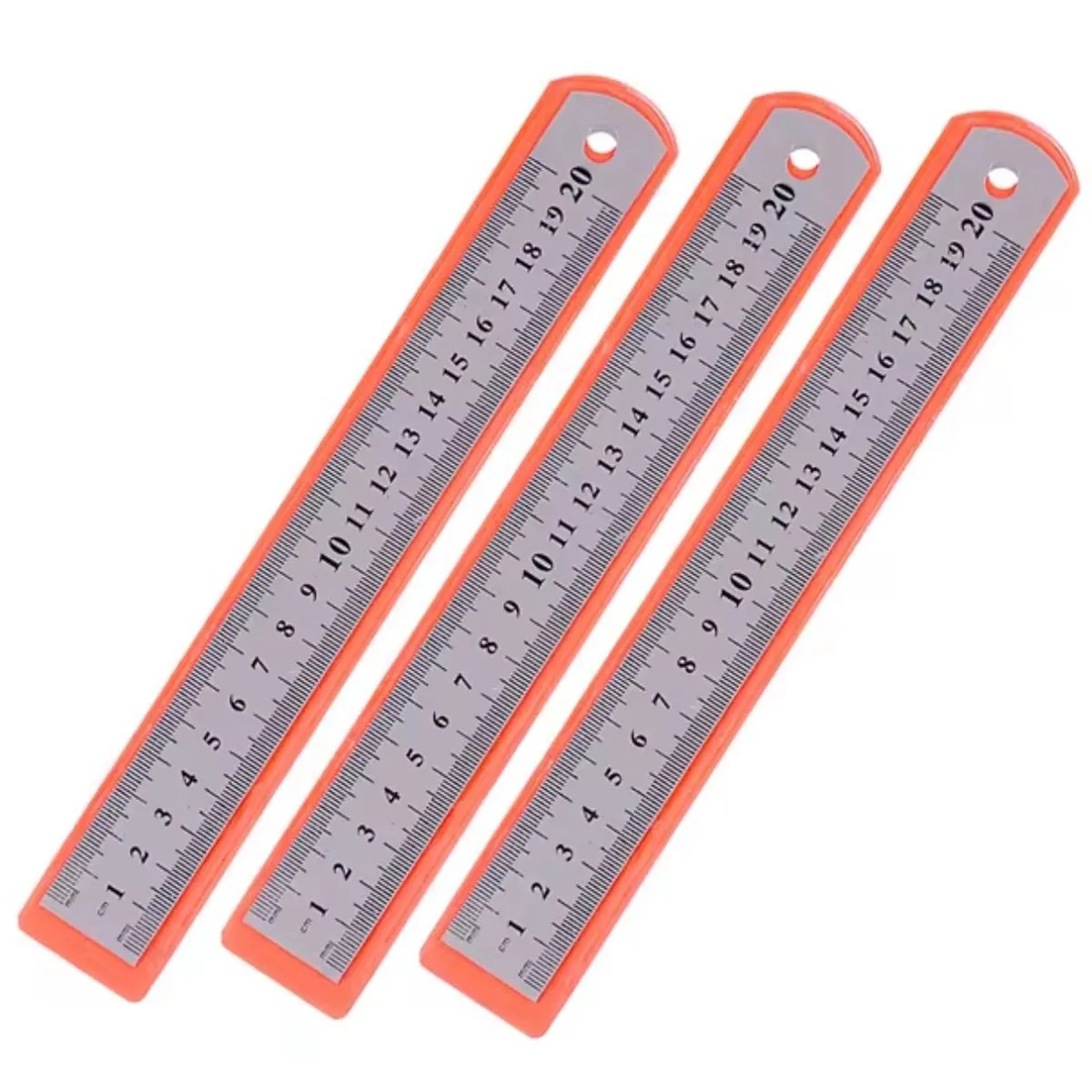 GENERICO - Regla De Metal De 20 Cm Por 12 Unidades