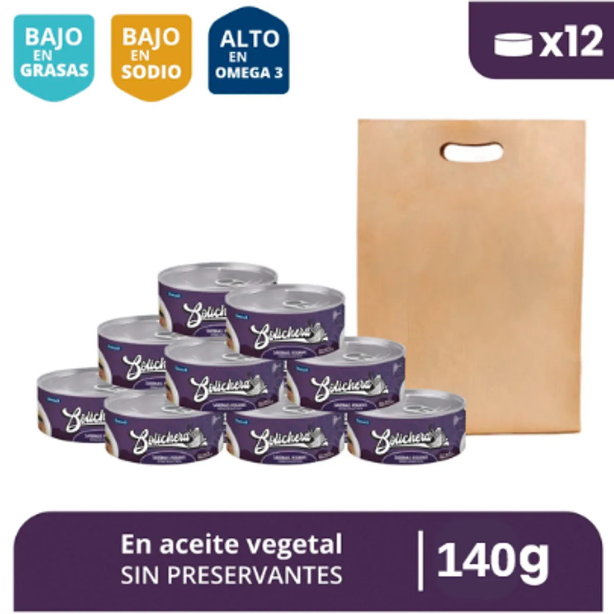 CARABELA - Sardinas Peruanas Bolichera - Pack x12