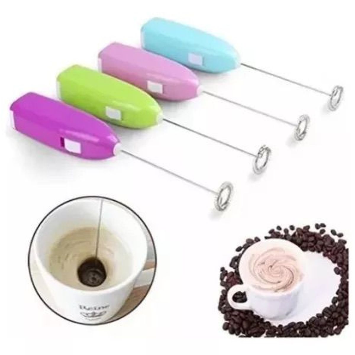 GENERICO - Batidor Espumadera de Cafe Manual