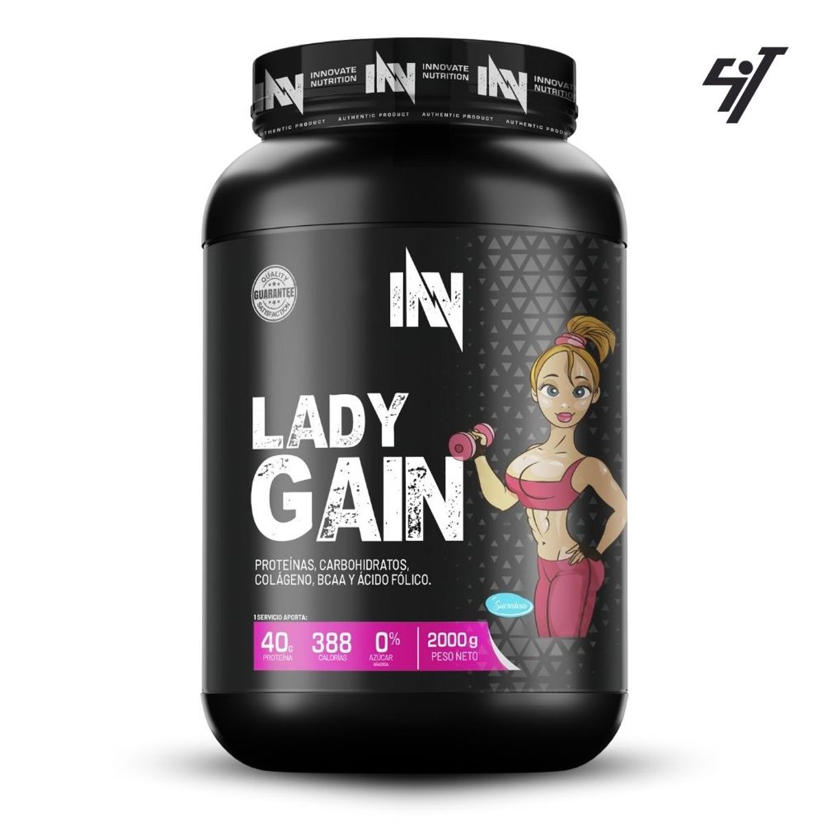 INN INNOVATE NUTRITION - Mass Gainer Lady Gain 2Kg Cookies