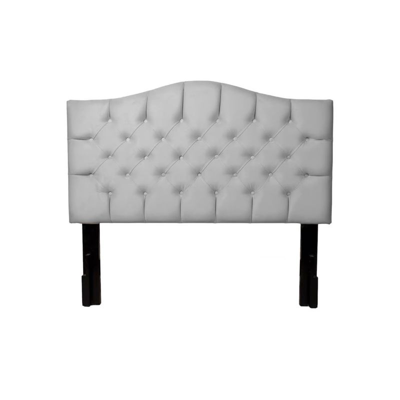 MUEBLES MACRUMO - Cabecera Alta Varsovia Queen - Gris Plata Antifluido