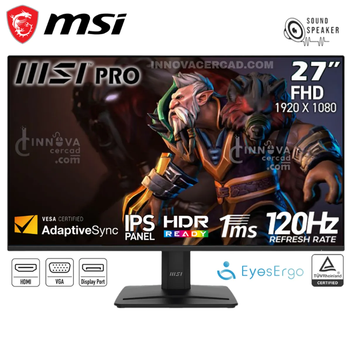 MSI - MONITOR MSI PRO MP275 E2 27 IPS FHD 120Hz 1ms Parlante