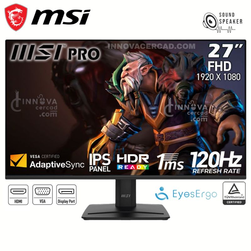 MSI - MONITOR MSI PRO MP275 E2 27 IPS FHD 120Hz 1ms Parlante