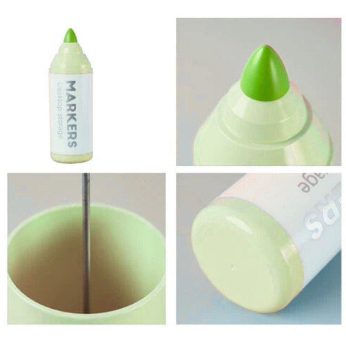 ELMEJORPRECIO - Organizador de Escritorio Lapiceros Modelo Plumón Verde