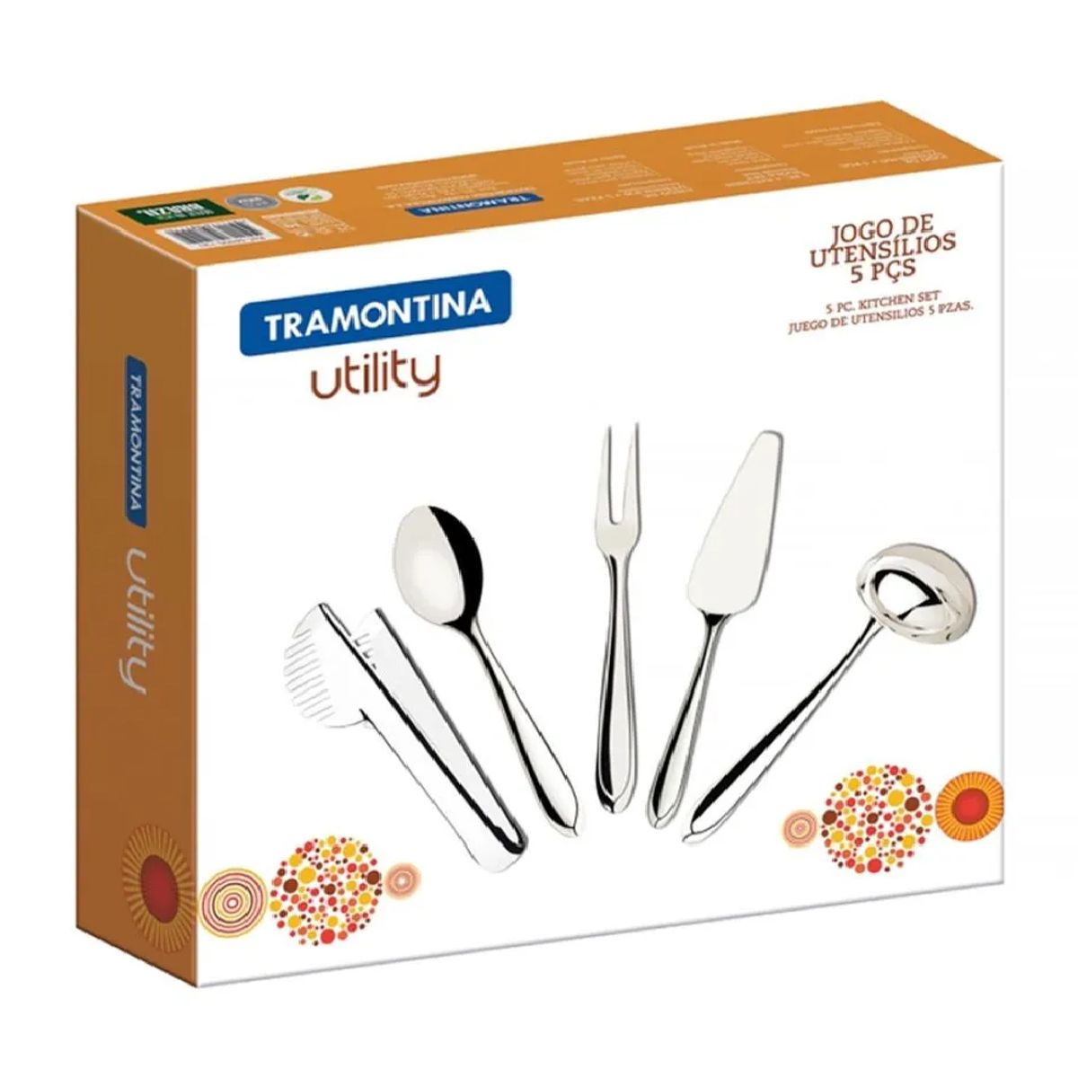 TRAMONTINA - JUEGO DE UTENSILIOS TRAMONTINA DE ACERO INOXIDABLE UTILITY