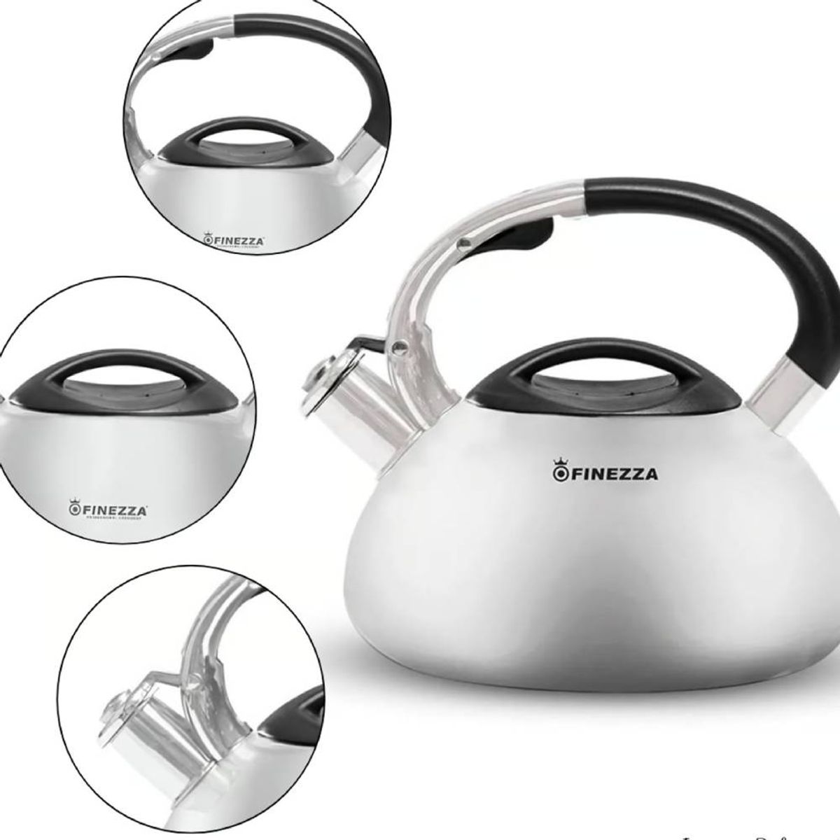 FINEZZA - Tetera Finezza De Acero Inoxidable de 3.0 Lt - FF-T0055-IN