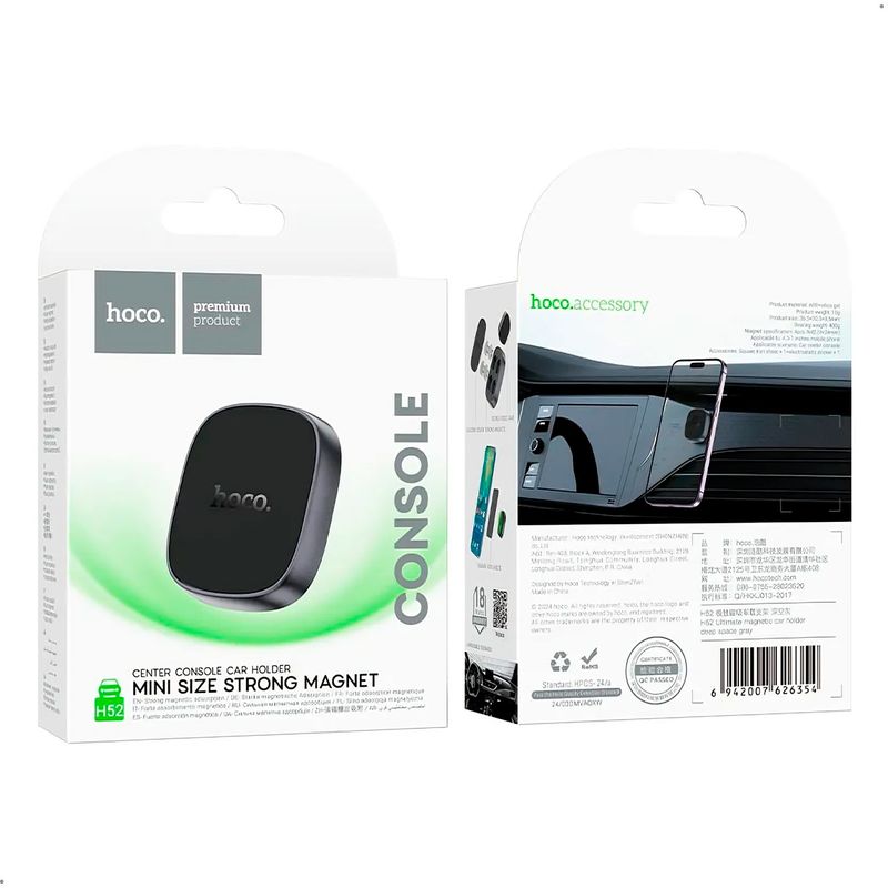 HOCO - Soporte Magnetico Celular Hoco H52 Para Auto X2 Unid