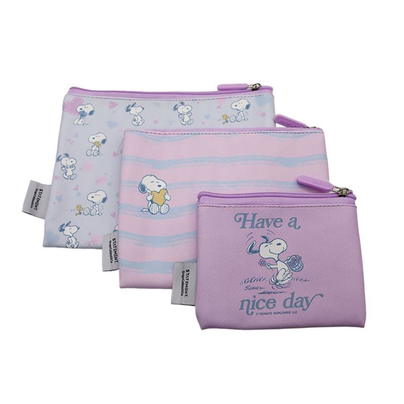 SNOOPY - Set de Estuches Multiuso x3 Snoopy Modelo PVC