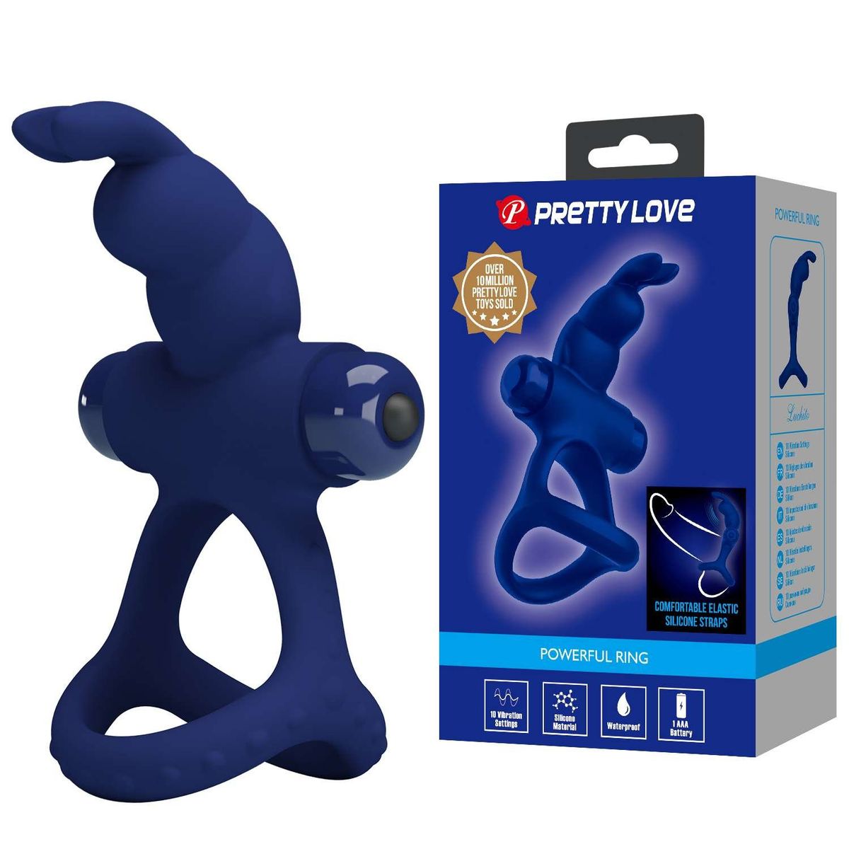 PRETTY LOVE - ANILLO VIBRADOR RABBIT - LUCHITO