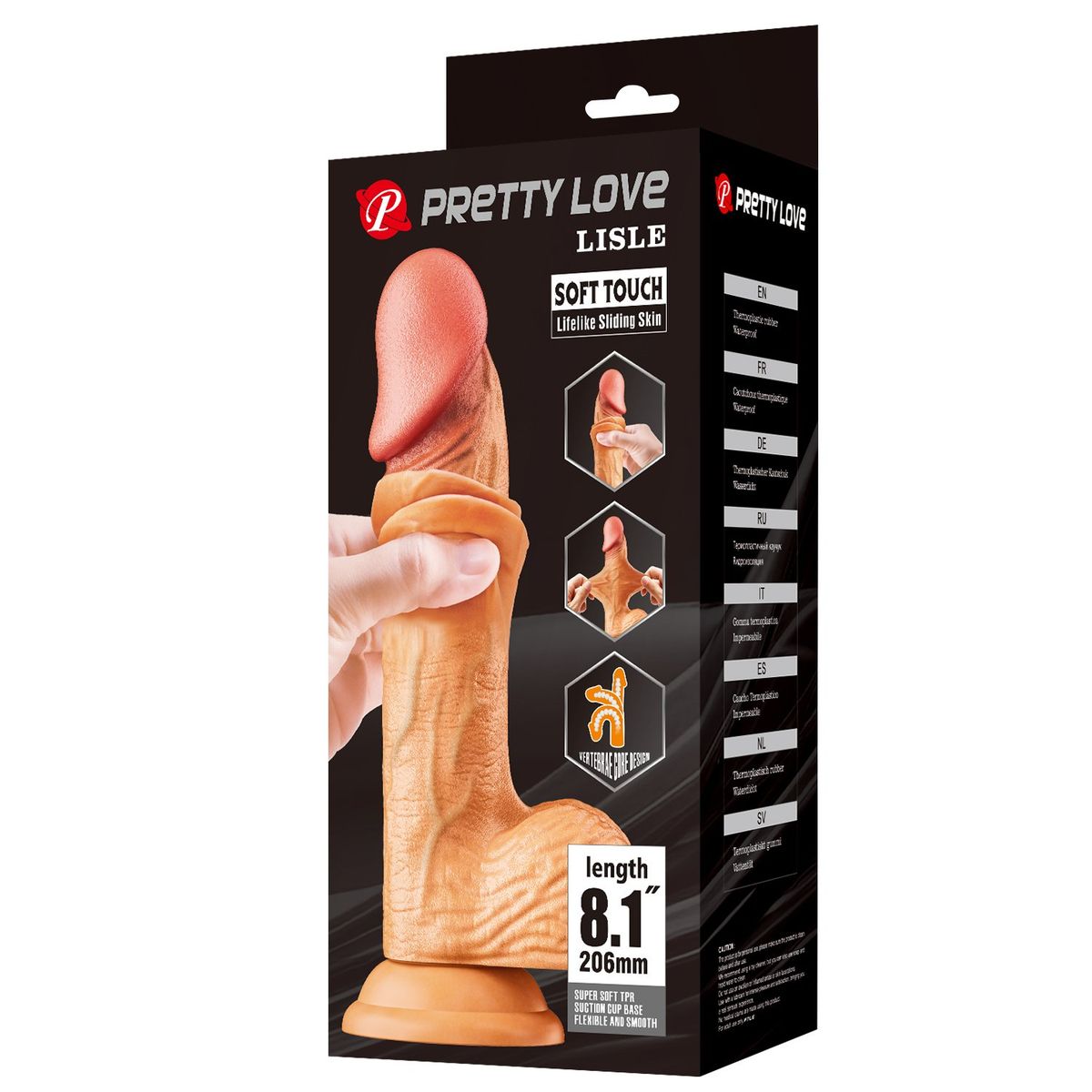 PRETTY LOVE - DILDO PIEL SUAVE - LISLIE 22 CM