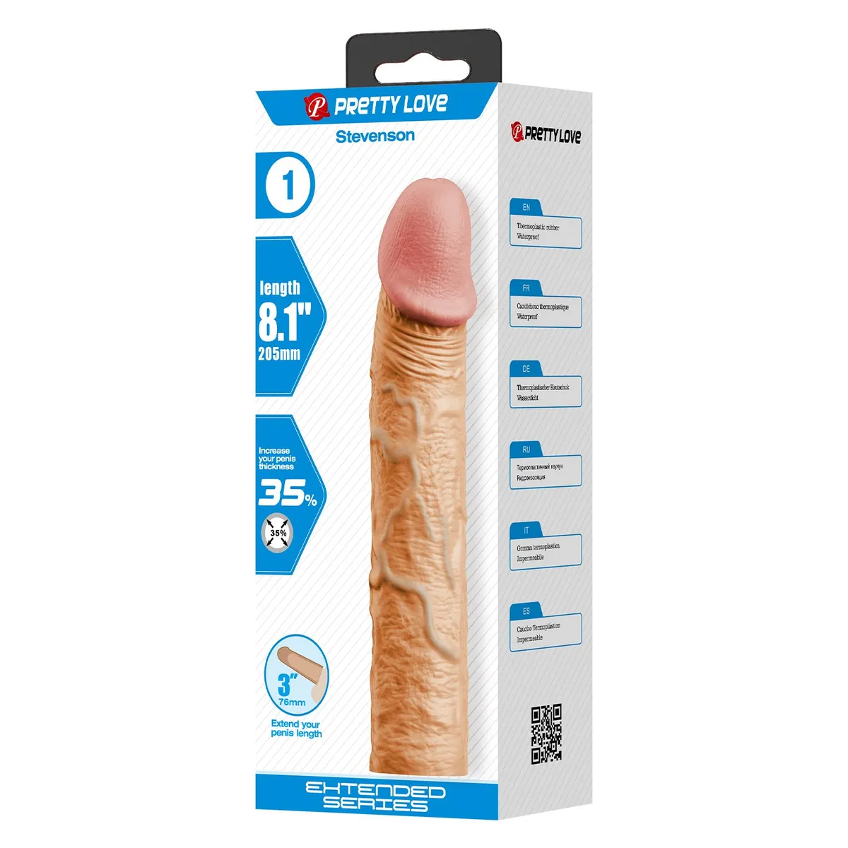 PRETTY LOVE - FUNDA EXTENSORA DE PENE 20 CM  STEVENSON