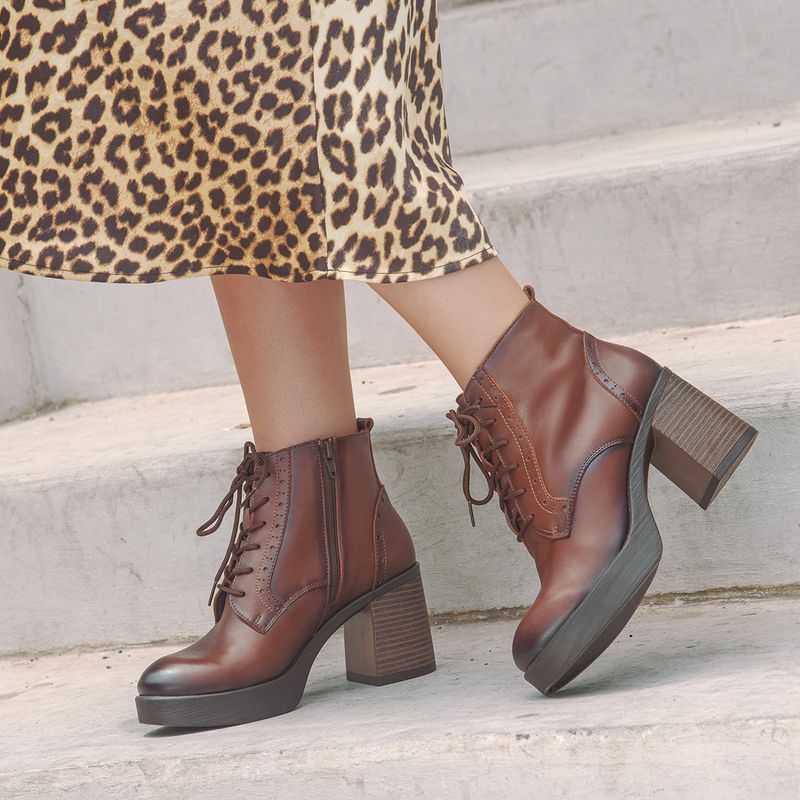 ECCO - Botas Con Pasador Casual Mujer Ecco Bimba01 Cobre Cuero