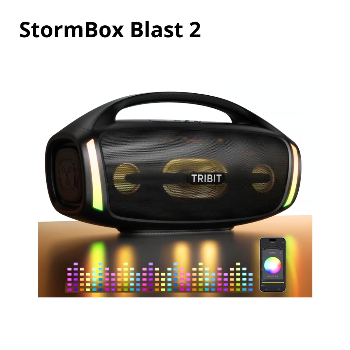 TRIBIT - Parlante Bluetooth Tribit StormBox Blast 2 hasta 30 horas - Negro