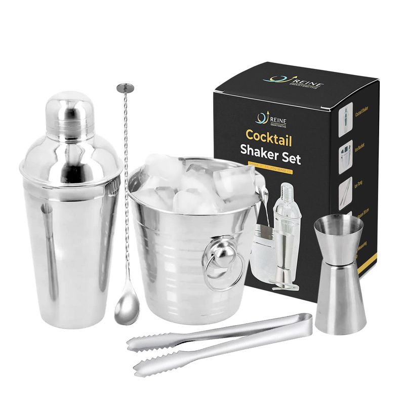 GENERICO - SET DE BAR PRO X5 Piezas Coctelera Shaker
