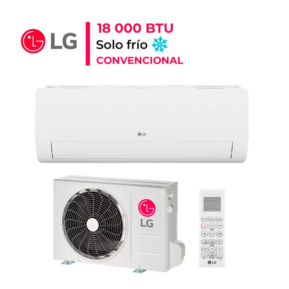 LG - Aire Acondicionado LG Split 18000 BtuH Convencional Frío Solo