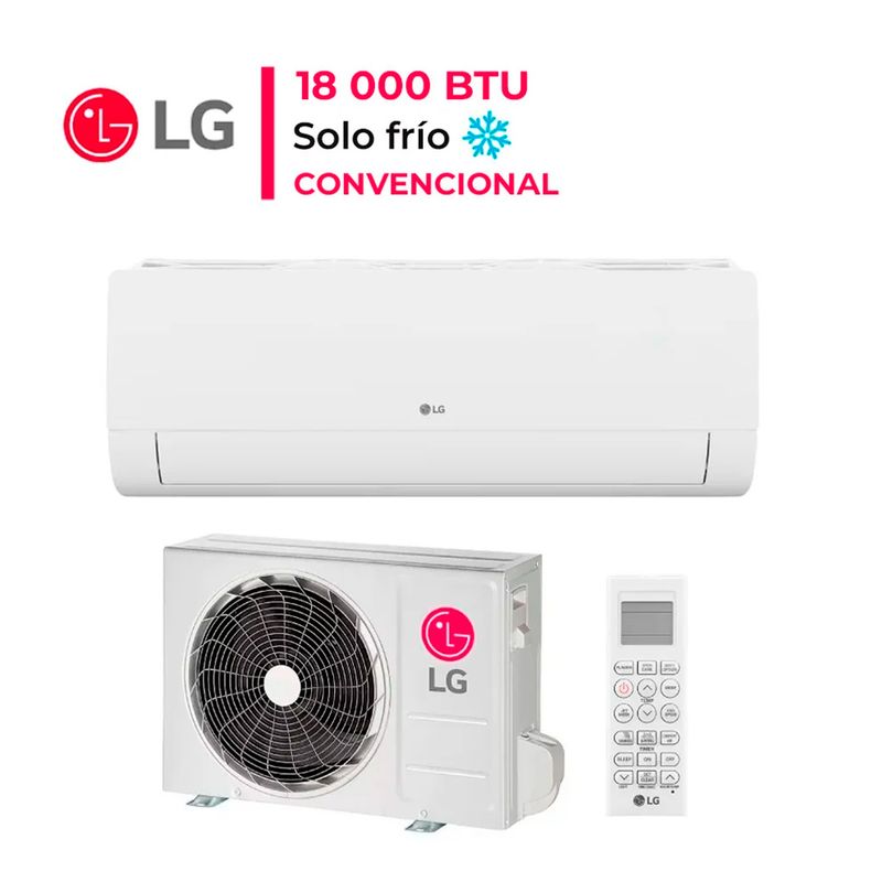 LG - Aire Acondicionado LG Split 18000 BtuH Convencional Frío Solo