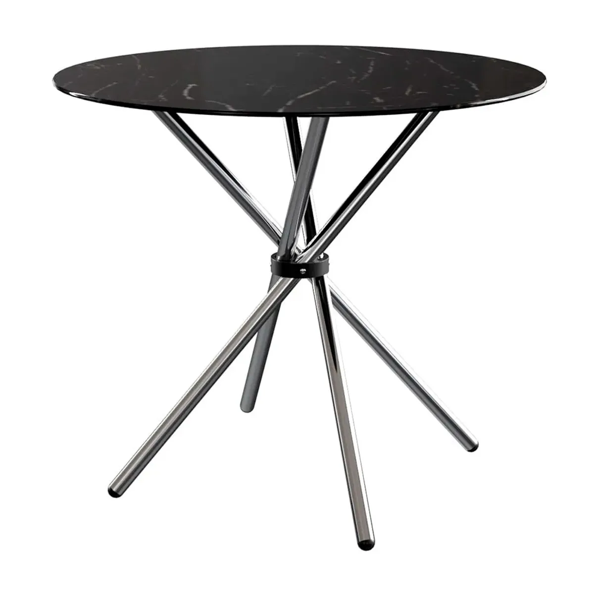 OFIDEAS - Mesa de Comedor Nodos 90 Cm Vidrio Marmoleada Ofideas