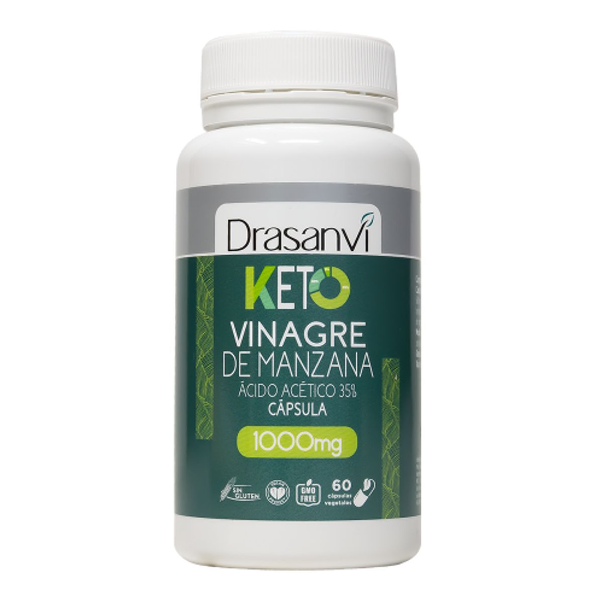 DRASANVI - Vinagre de Manzana 1000 mg x 60 Cápsulas KETO