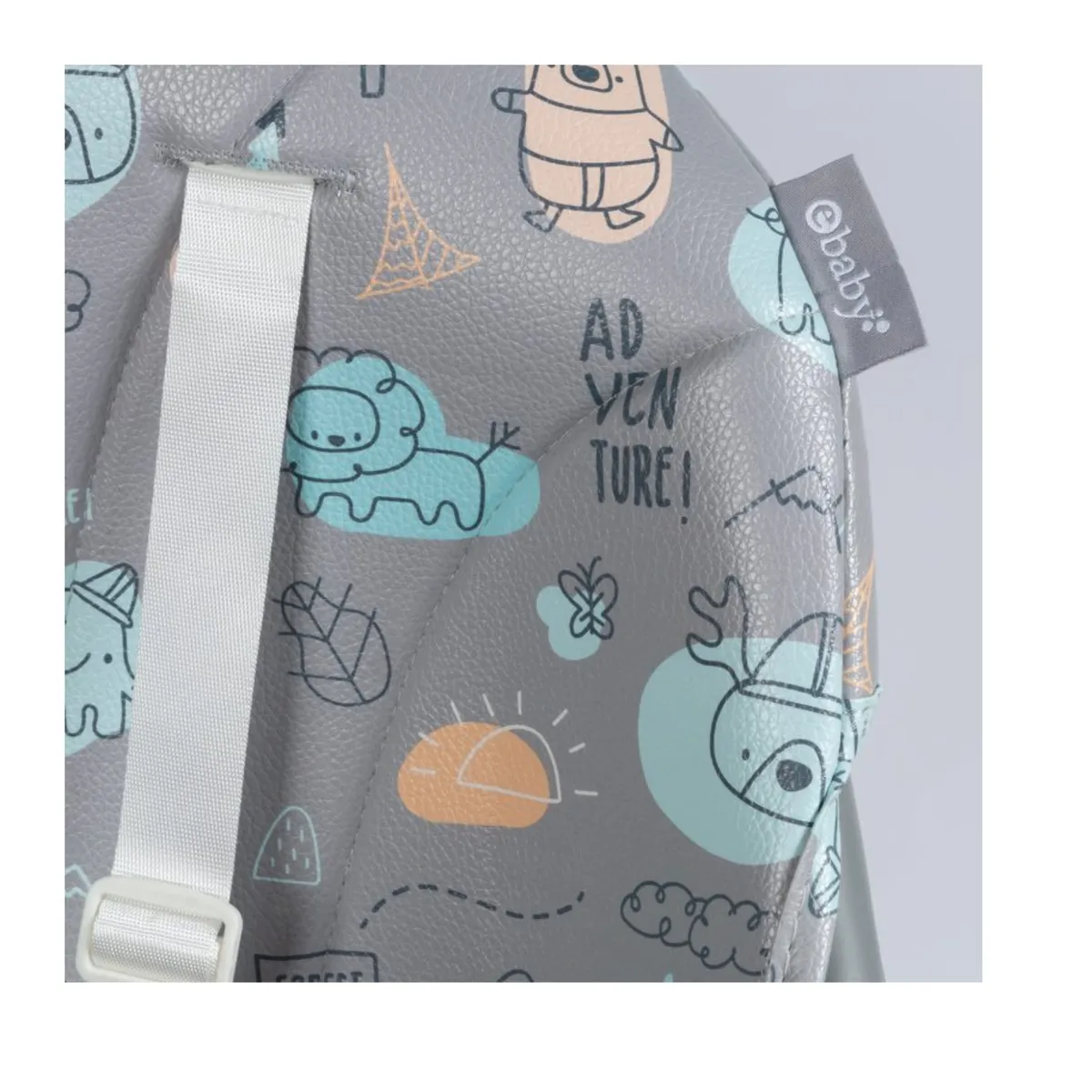 EBABY - Silla de comer Plegable doble asiento Roxy Gris